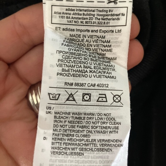 Adidas Black Long Sleeved Zip Up D. Catharine Track Top Women’s Size 3X NWT - Picture 6 of 10